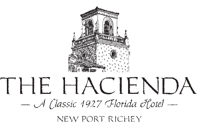 The Hacienda hotel logo links to the Hacienda Hotel Website